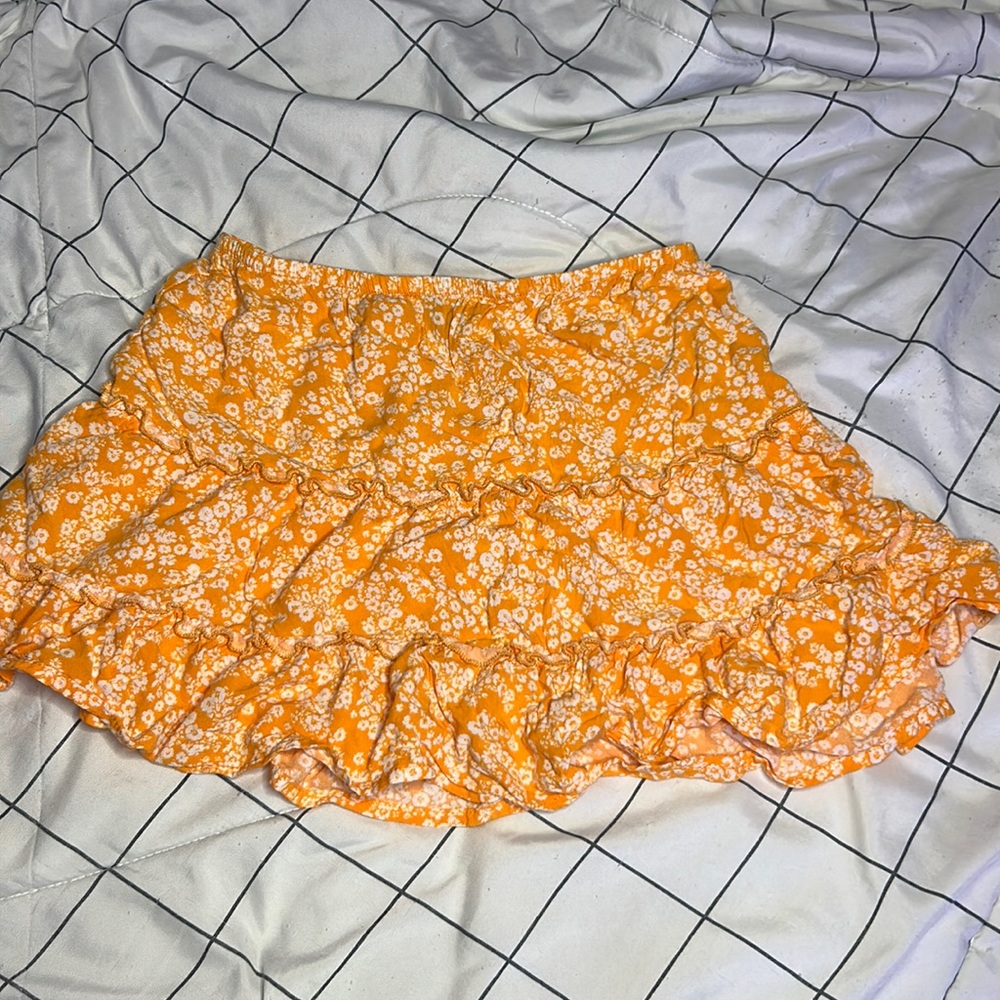 Cute Orange Flower Skirt